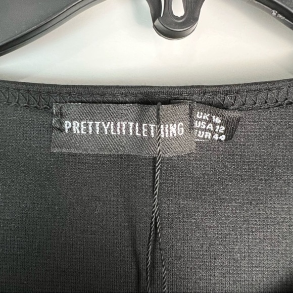 Pretty little thing womens black snap one piece bodysuit size 12 - Picture 7 of 8